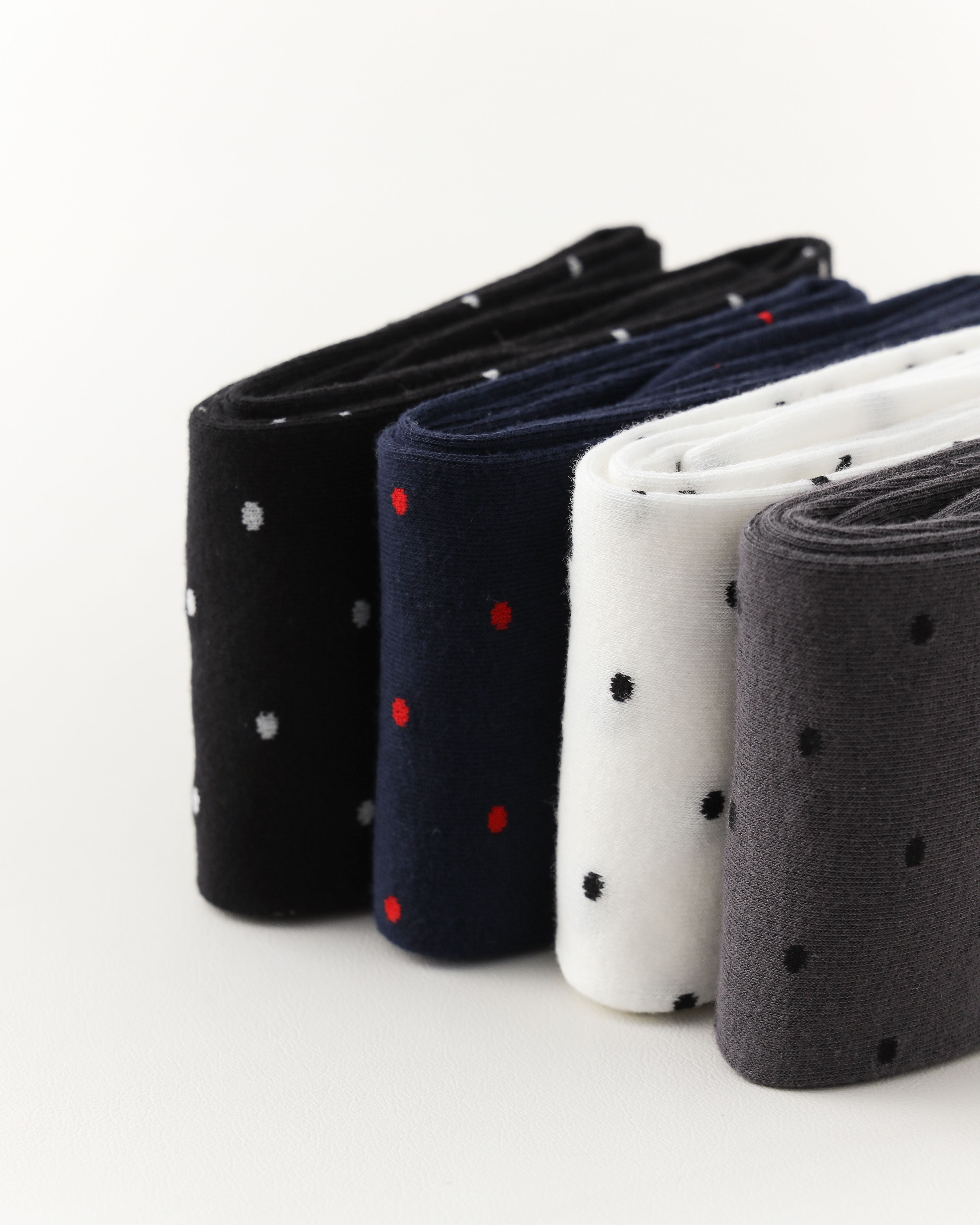 女款過膝襪子波點棉質百搭