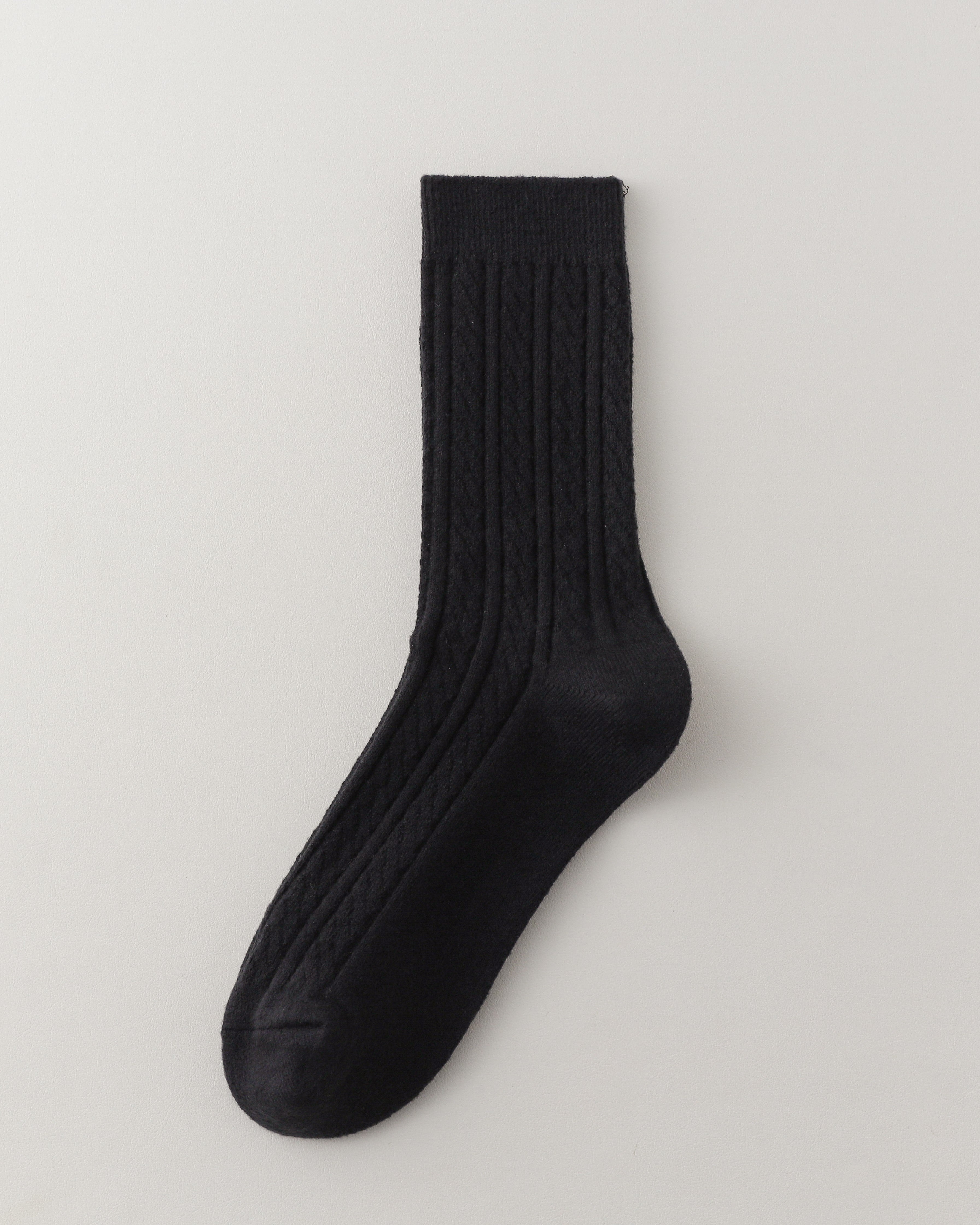 Women Crew Socks Cable Knit Warm Comfortable