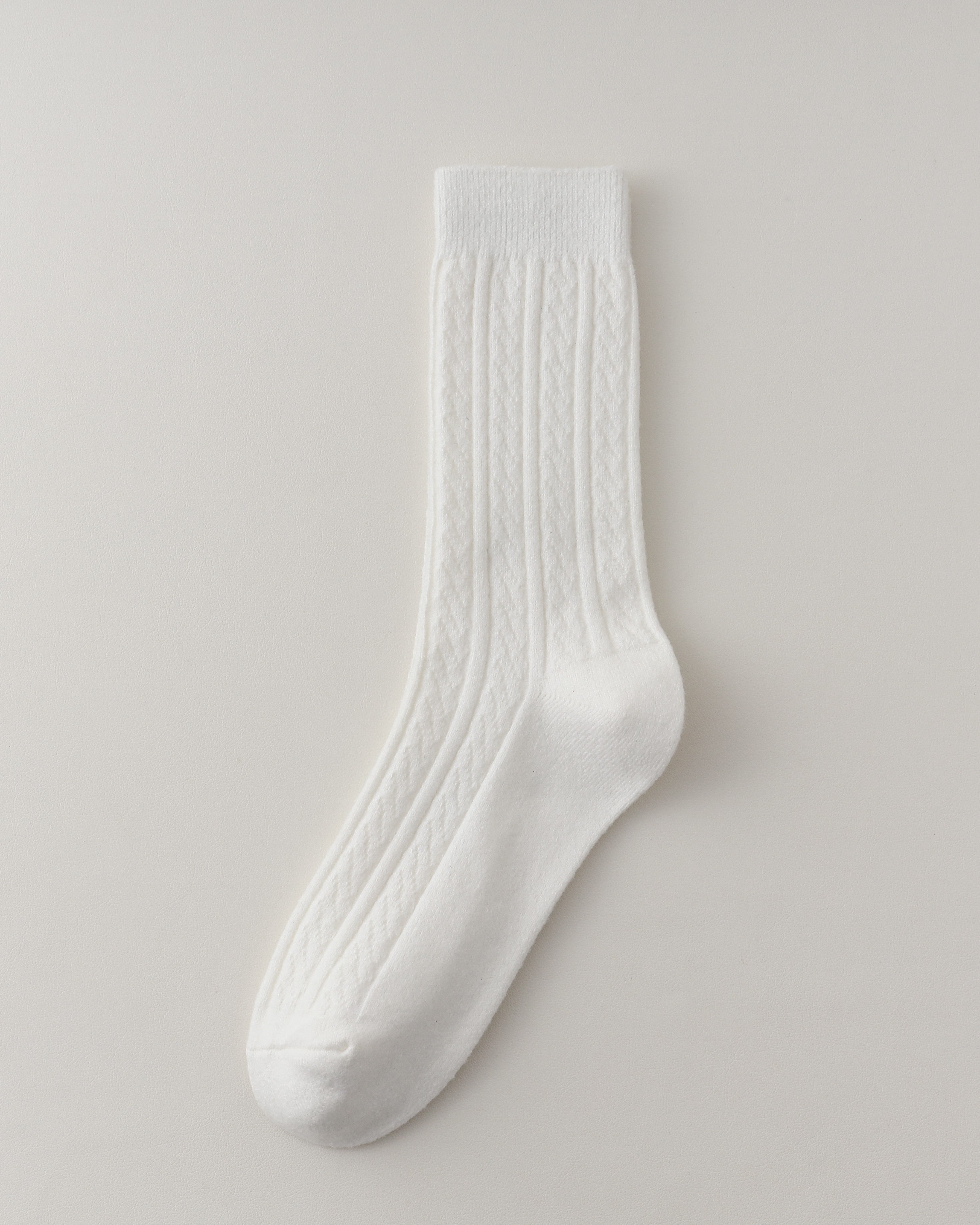 Women Crew Socks Cable Knit Warm Comfortable