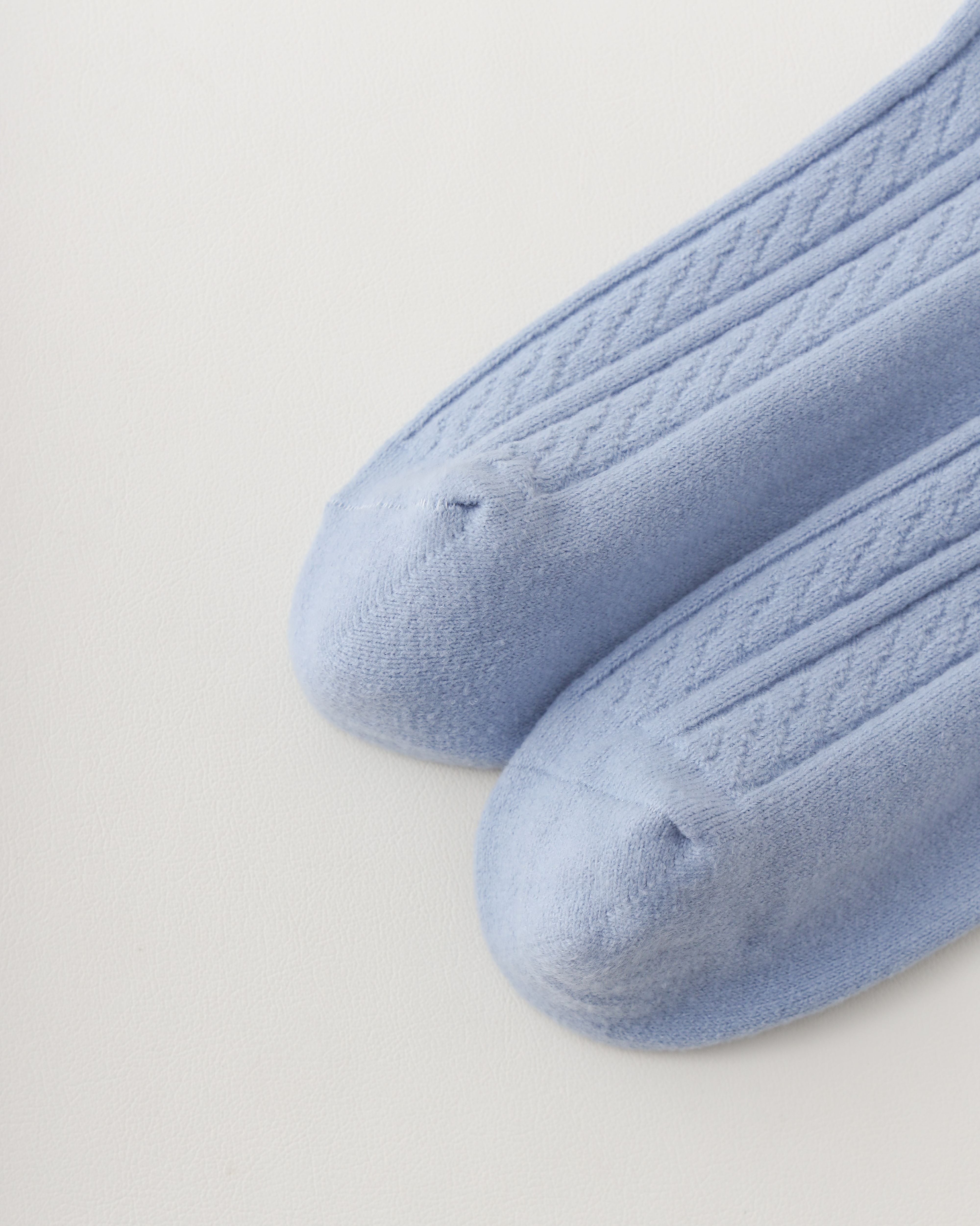 レディース クルー ソックス ケーブル編み 快適で暖かい