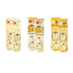 3-Pack Sweetnana Cozy Crew Socks for Women - Sanrio Lovely Cartoon Characters Socks, Winter Warm Socks Tube Soft Socks.