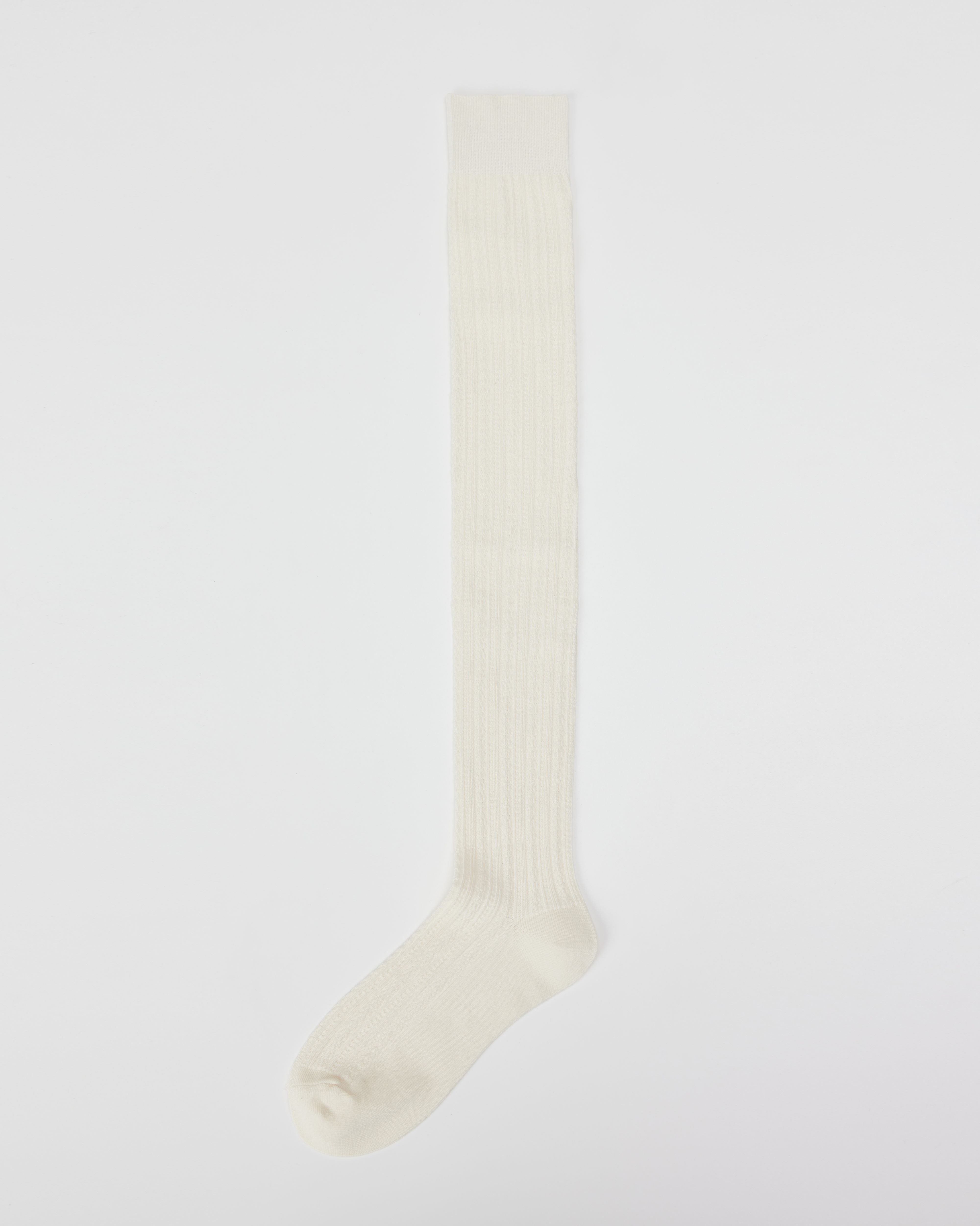 女款過膝襪子麻花針織棉質多功能