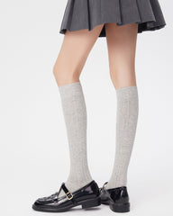 여성 미우 시리즈 무릎 양말 수제 항균