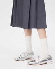 여성용 더블 니들 크루 양말 소프트 스타 패턴 다용도