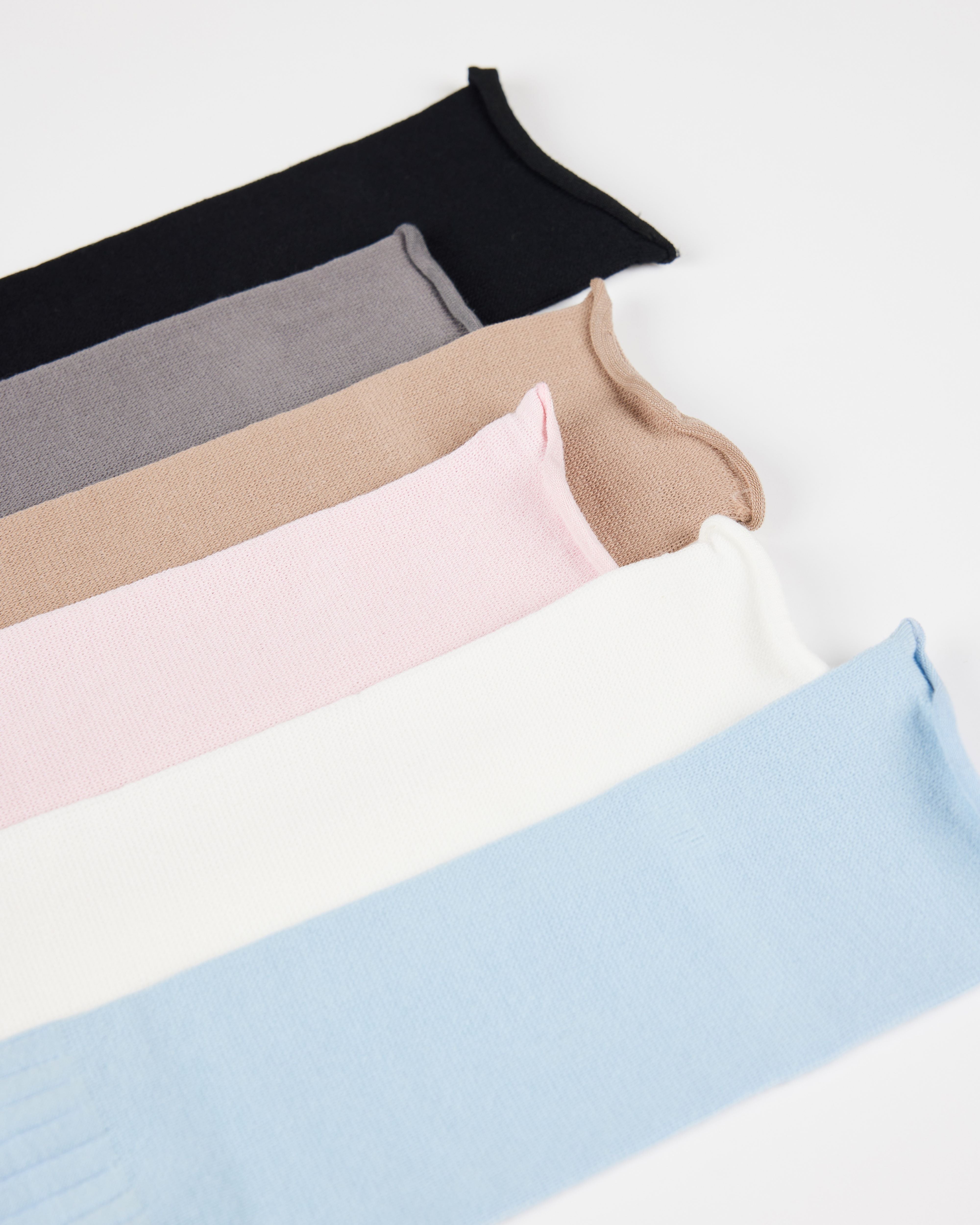 여성용 싱글 커프 롤업 니 양말 수제 봉제 항균