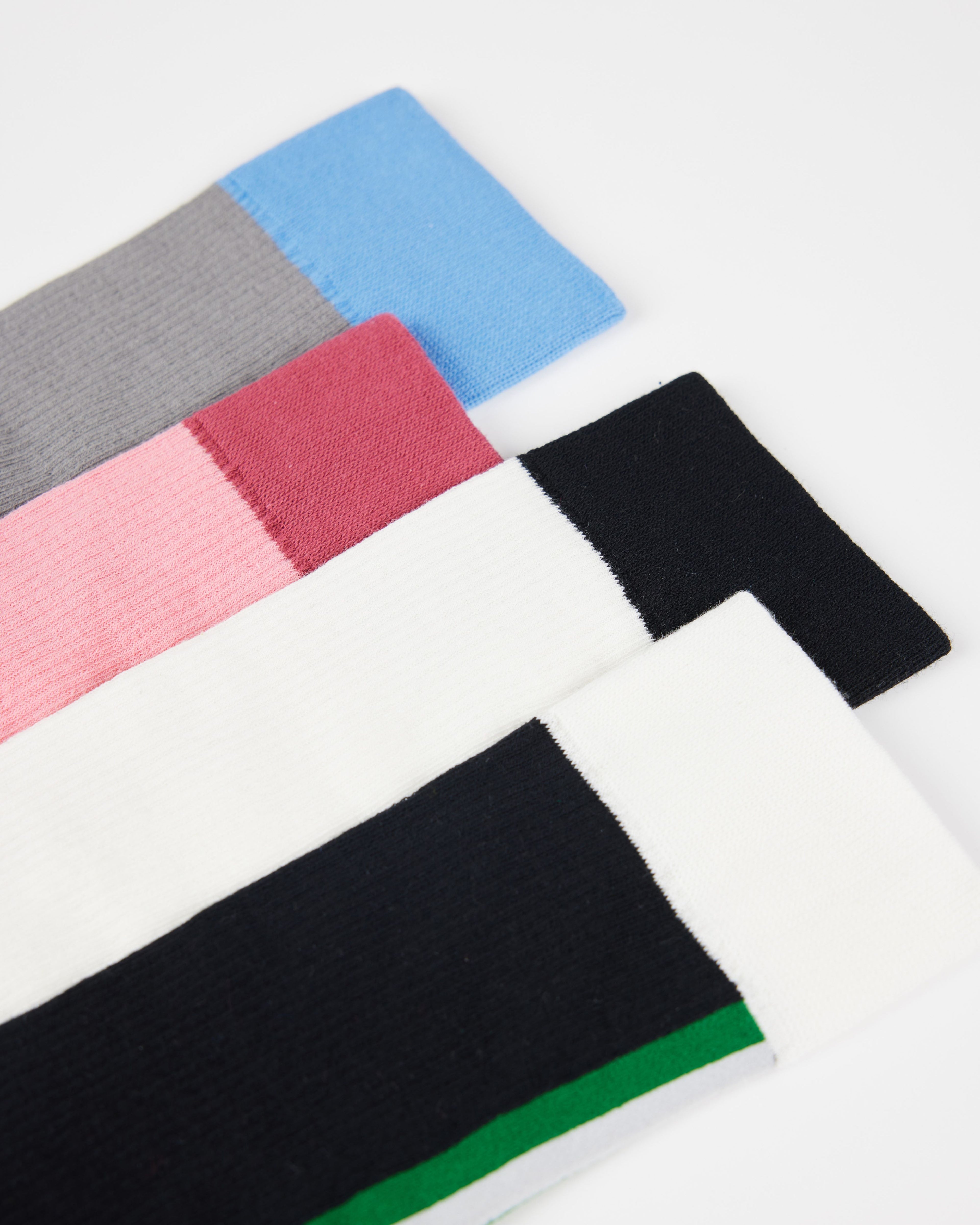 Women 240 Needle Contrast Knee Socks Handsewn Antibacterial - SWEET NANA