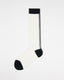 Women 240 Needle Contrast Knee Socks Handsewn Antibacterial - SWEET NANA