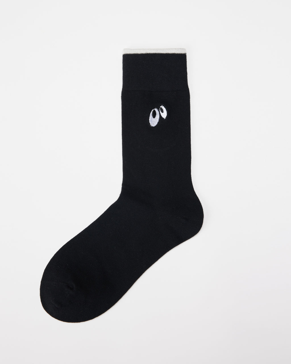 Women Cute Handsewn Crew Socks Bold Eye Embroidery Comfort - SWEET NANA