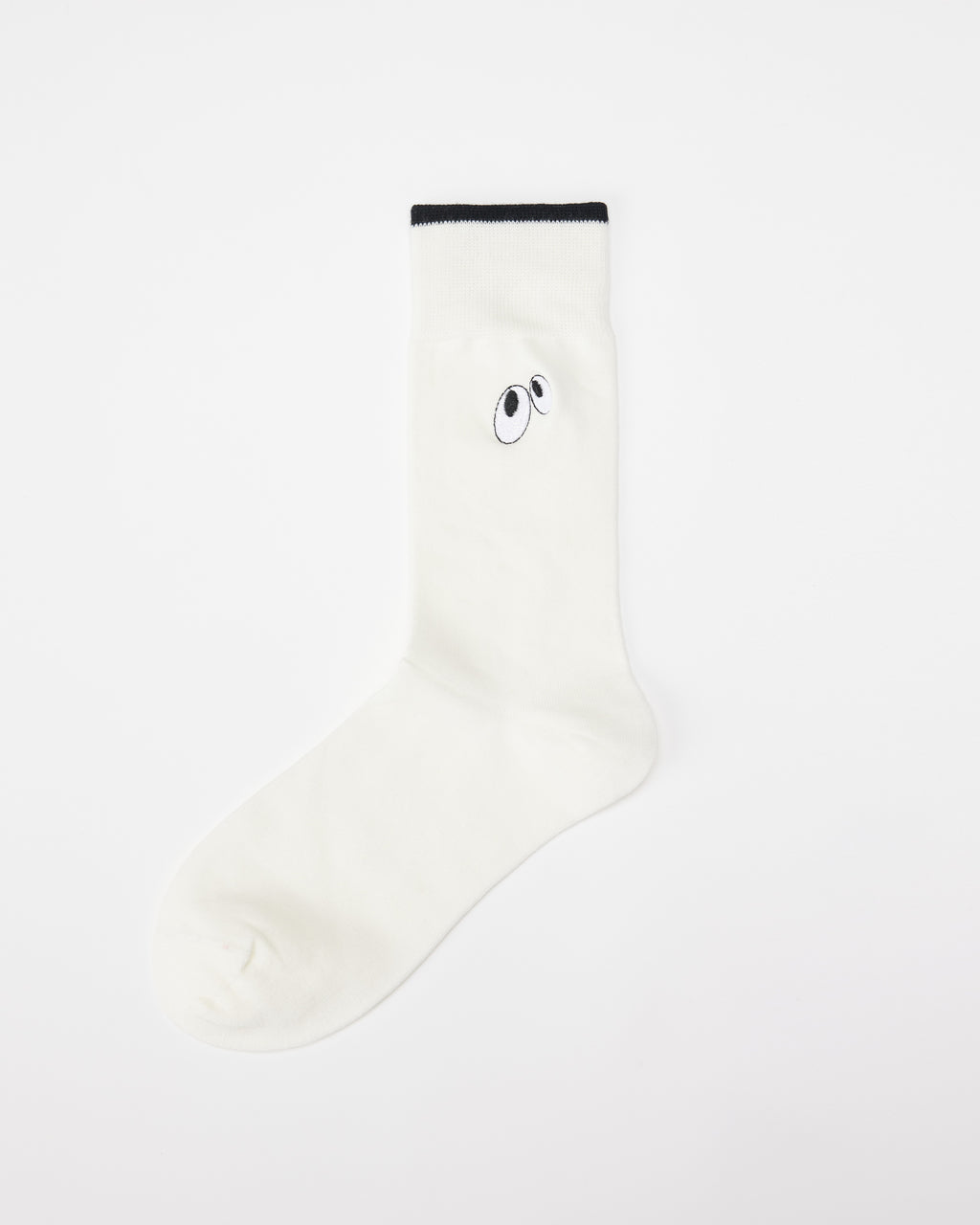 Women Cute Handsewn Crew Socks Bold Eye Embroidery Comfort - SWEET NANA