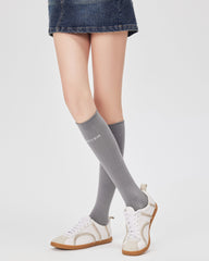 여성 레터링 무릎 양말 수제 항균 쿨 스타일