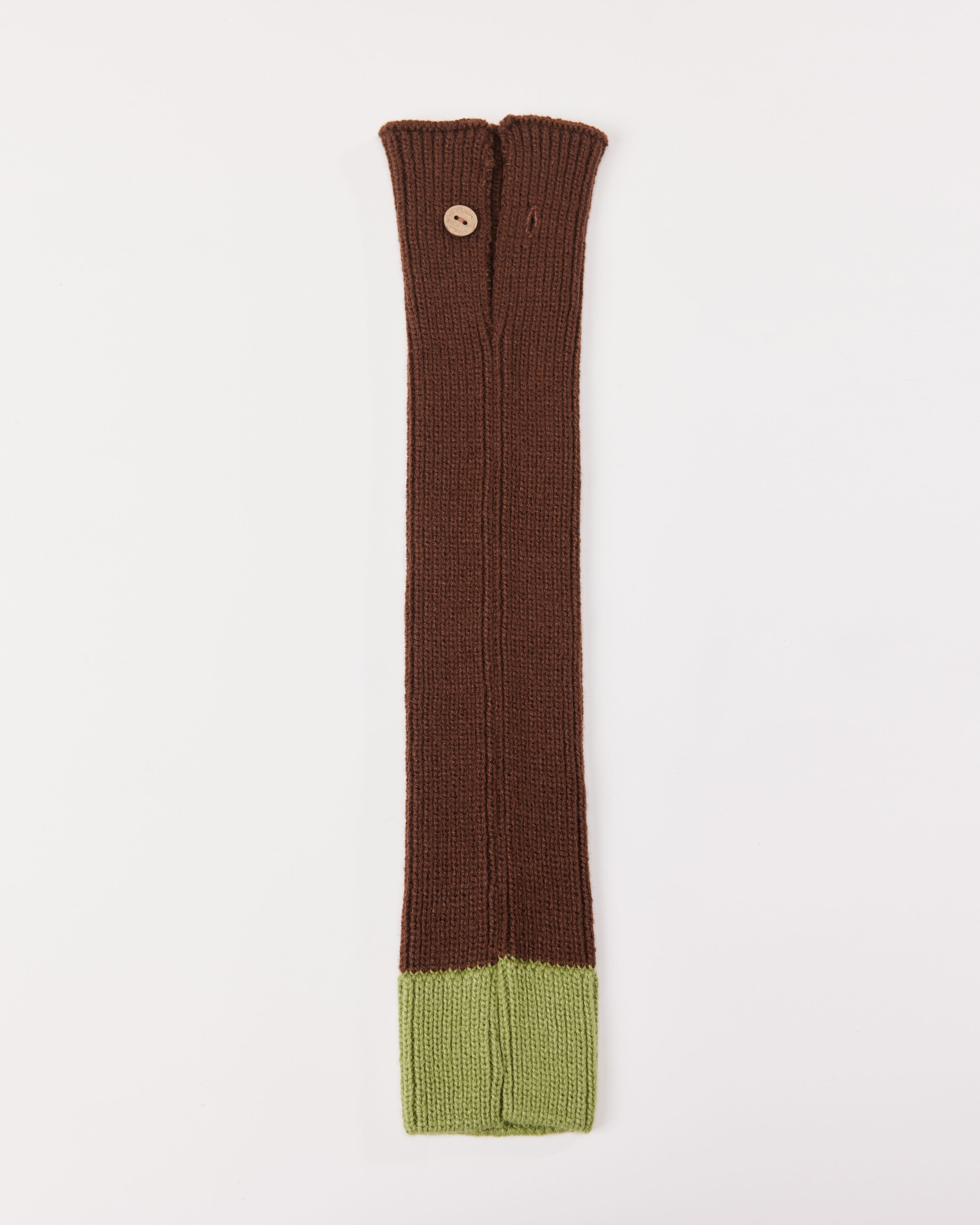 Womens Y2K Color Block Leg Warmers Button Detail Fashion Acrylic