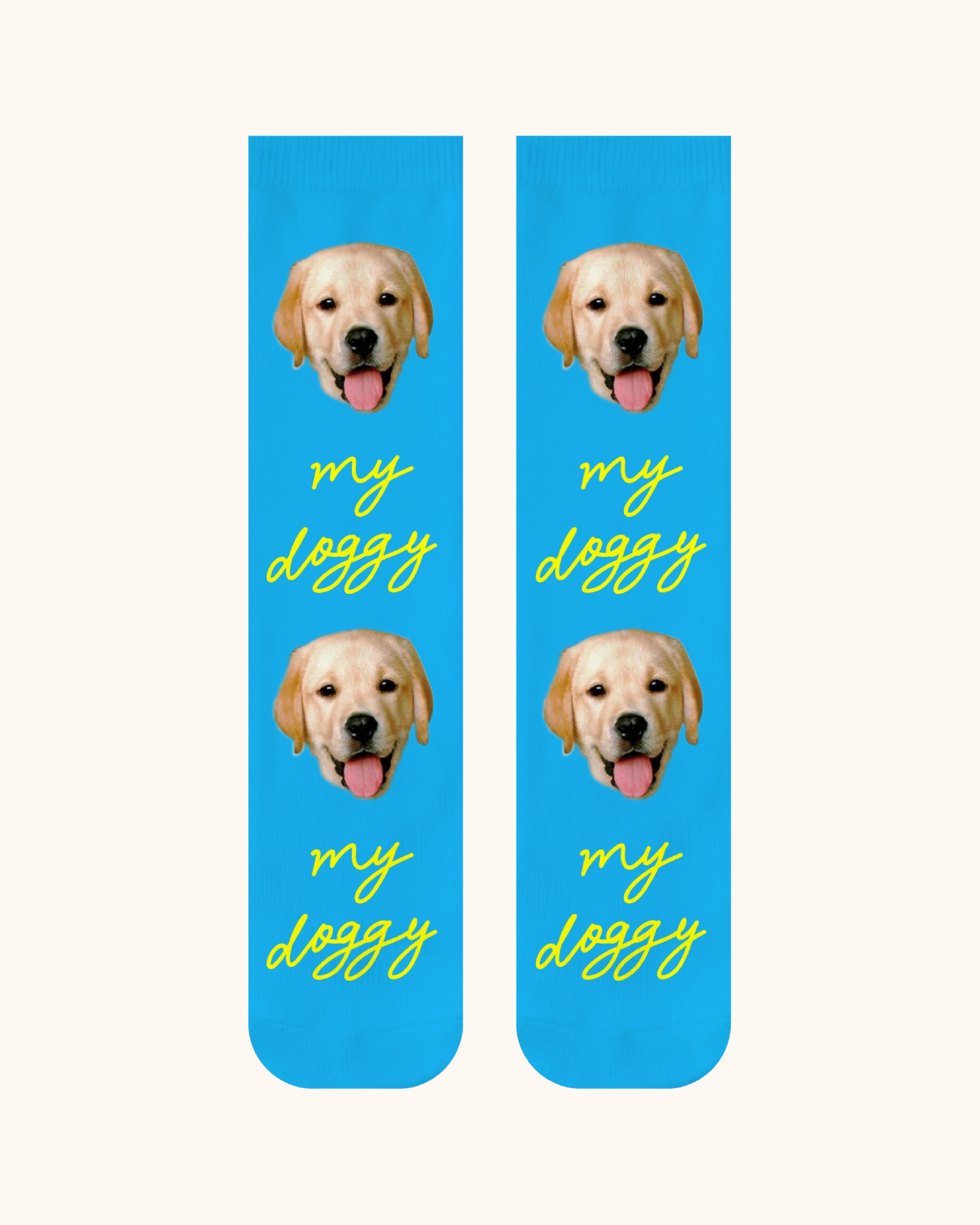 Custom Dog Face Crew Socks Personalized Pet Photo Socks Gift for Pet Lovers