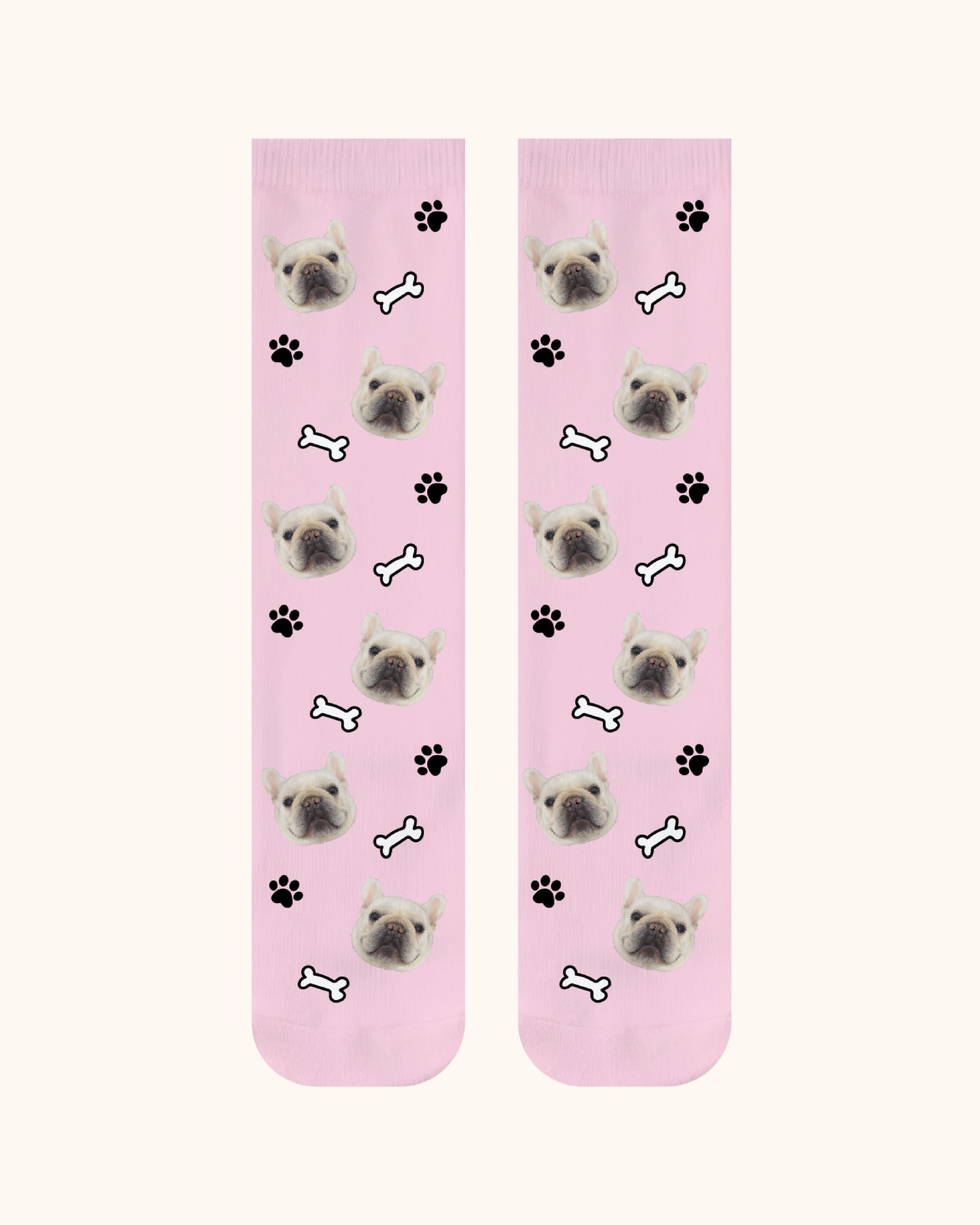 Custom Dog Face Crew Socks Personalized Pet Photo Socks Gift for Pet Lovers
