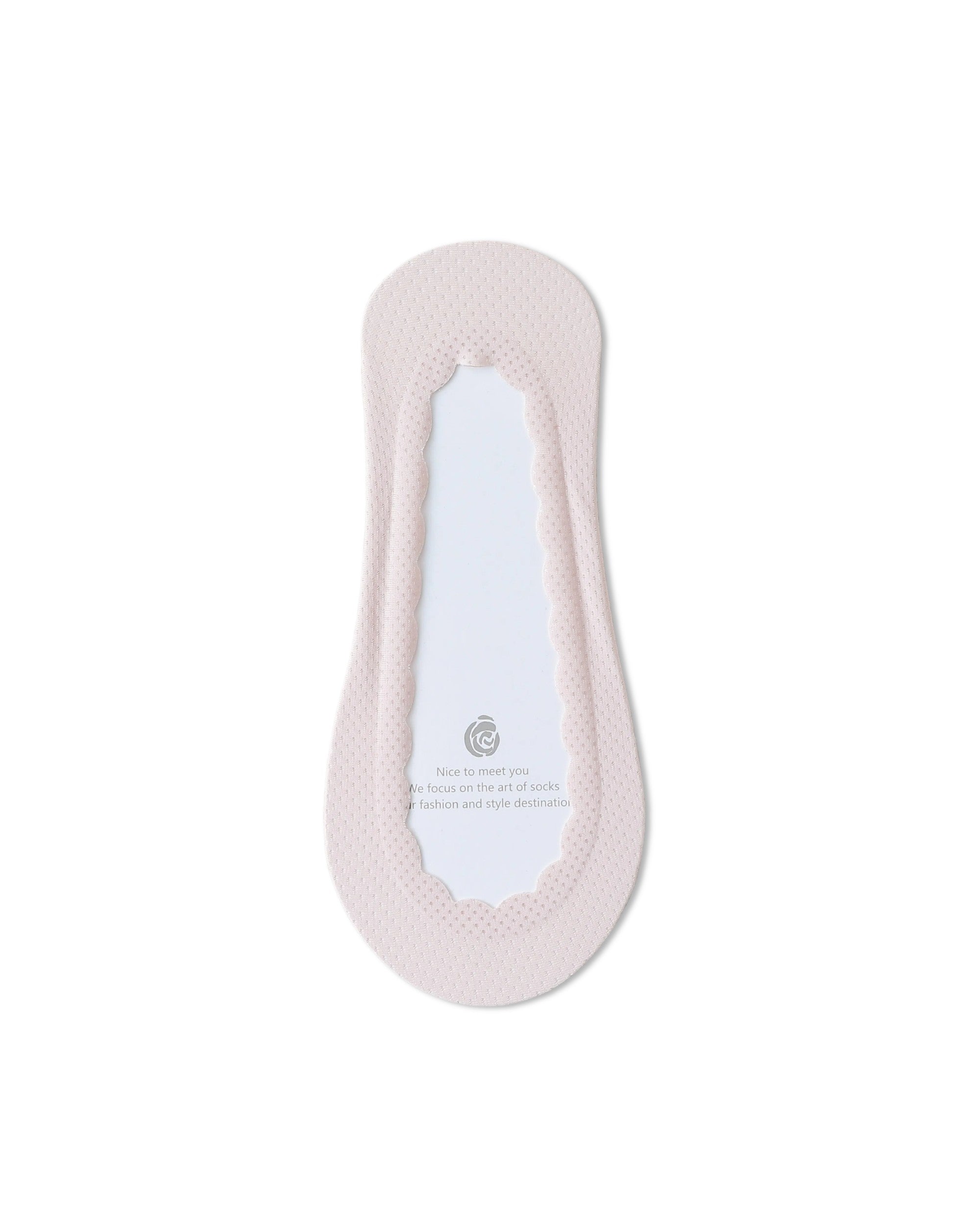 Breathable Mesh Scalloped No Show Liner Socks