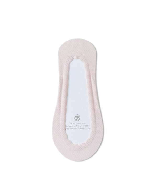 Breathable Mesh Scalloped No Show Liner Socks