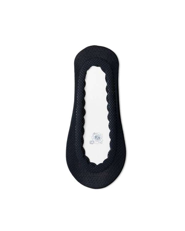 Breathable Mesh Scalloped No Show Liner Socks