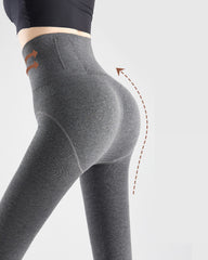 Women Fleece Lined Plain Tights Slimming High Waist Butt Lift