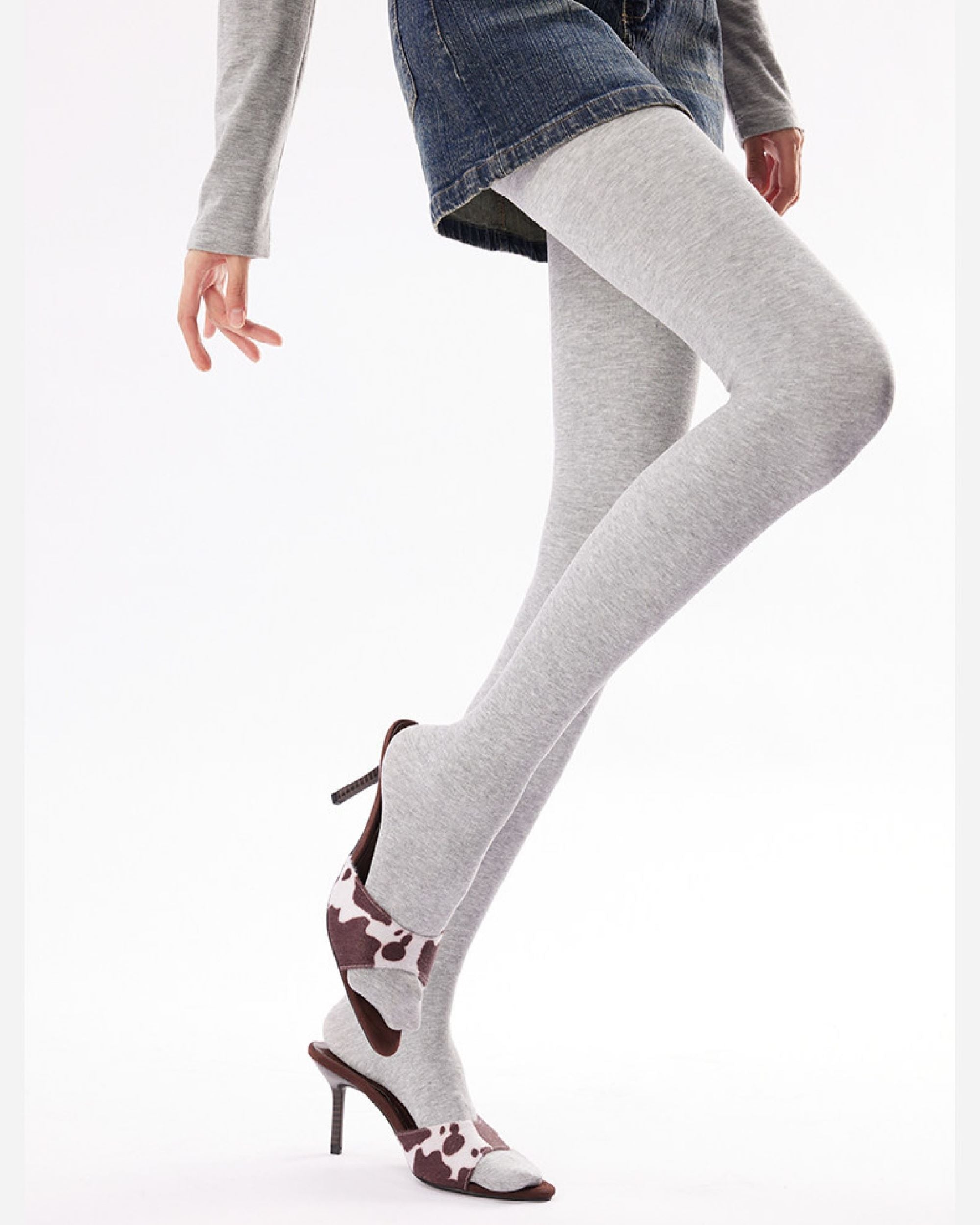 Women Ribbed Pantyhose Slim Fit High Waist Tights Fashion Styling