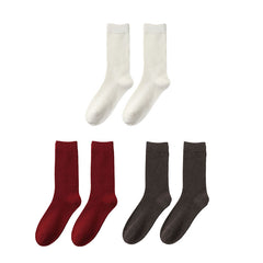 Sweetnana 3-Pack Women's Cozy Solid Color Socks, Seamless Crew Socks, High Quality Wool Socks Dress Socks.