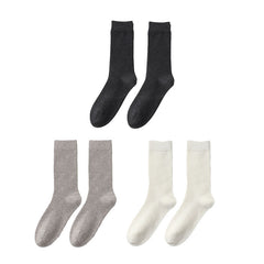 Sweetnana 3-Pack Women's Cozy Solid Color Socks, Seamless Crew Socks, High Quality Wool Socks Dress Socks.