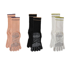 Sweetnana 3-Pack Women Toe Socks, Cotton Breathable Yoga Athletic Socks, Five Toe Crew Socks.