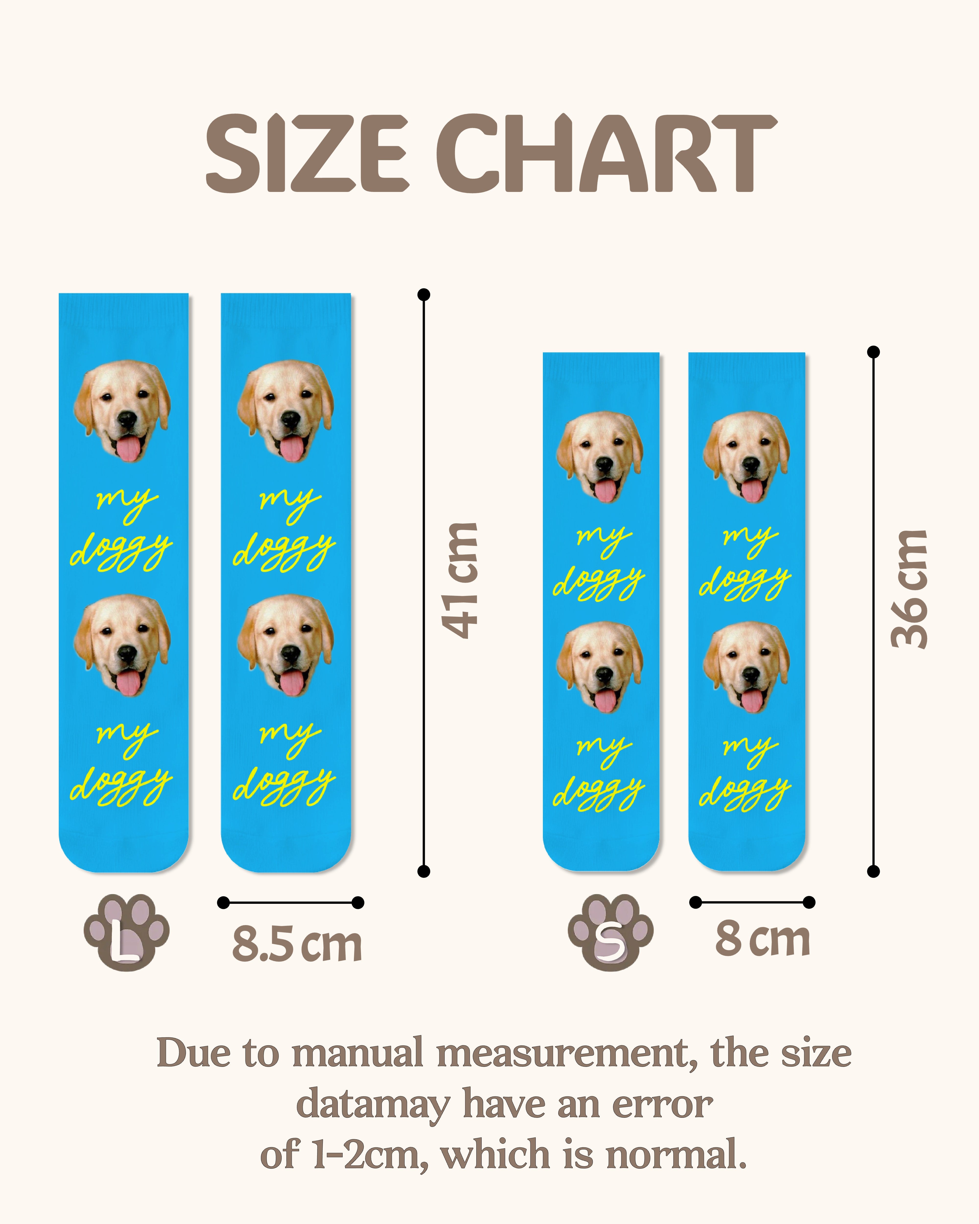 Custom Dog Face Crew Socks Personalized Pet Photo Socks Gift for Pet Lovers