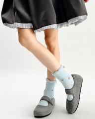 レディース クルー ソックス ハウスシリーズ ふわふわで暖かい快適な室内用滑り止めソックス