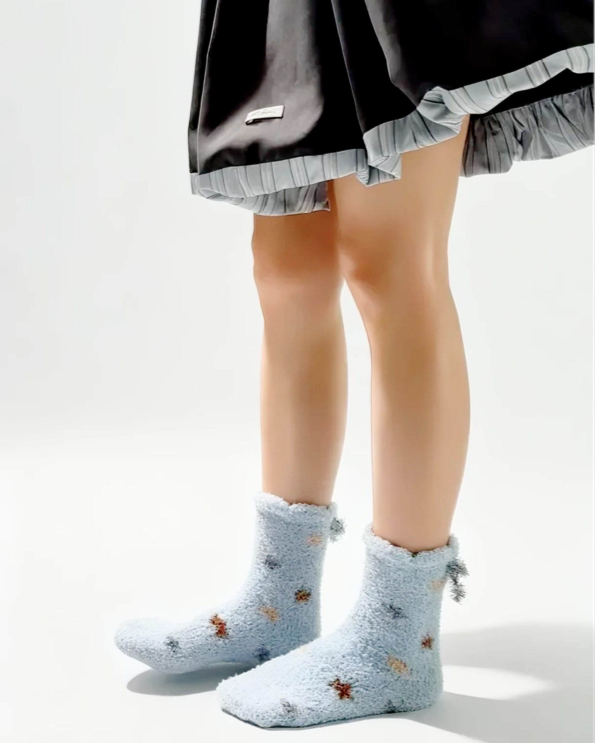 レディース クルー ソックス ハウスシリーズ ふわふわで暖かい快適な室内用滑り止めソックス