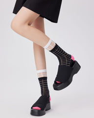 Women Contrast Glass Socks Cool Breathable Stylish Fit
