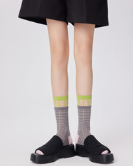 Women Contrast Glass Socks Cool Breathable Stylish Fit