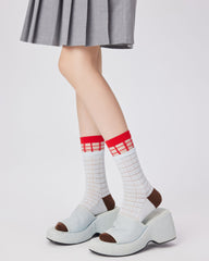 Women Contrast Glass Socks Cool Breathable Stylish Fit