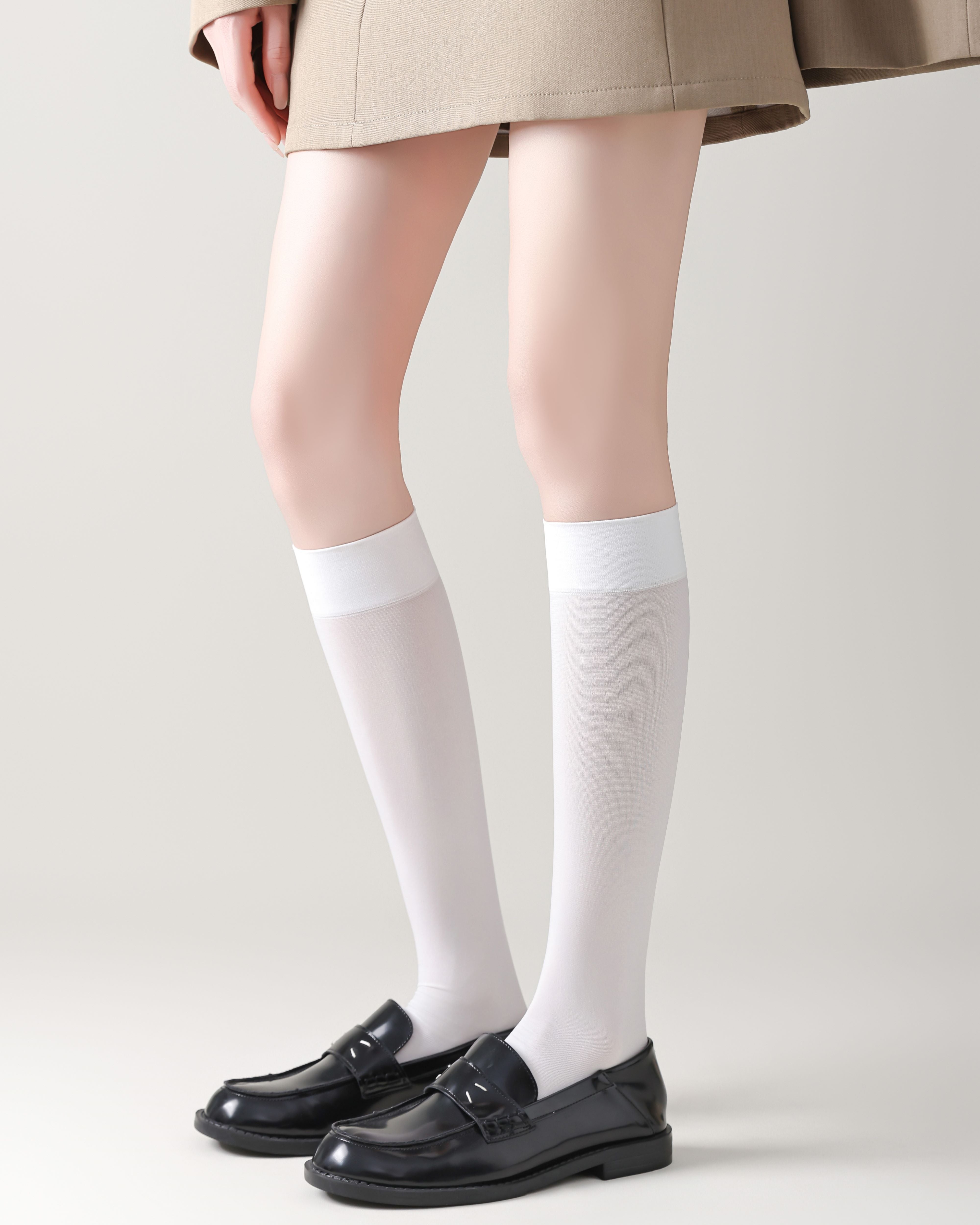 Women Knee High Socks Italian Craft Elastic Versatile Classic