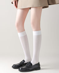 Women Knee High Socks Italian Craft Elastic Versatile Classic