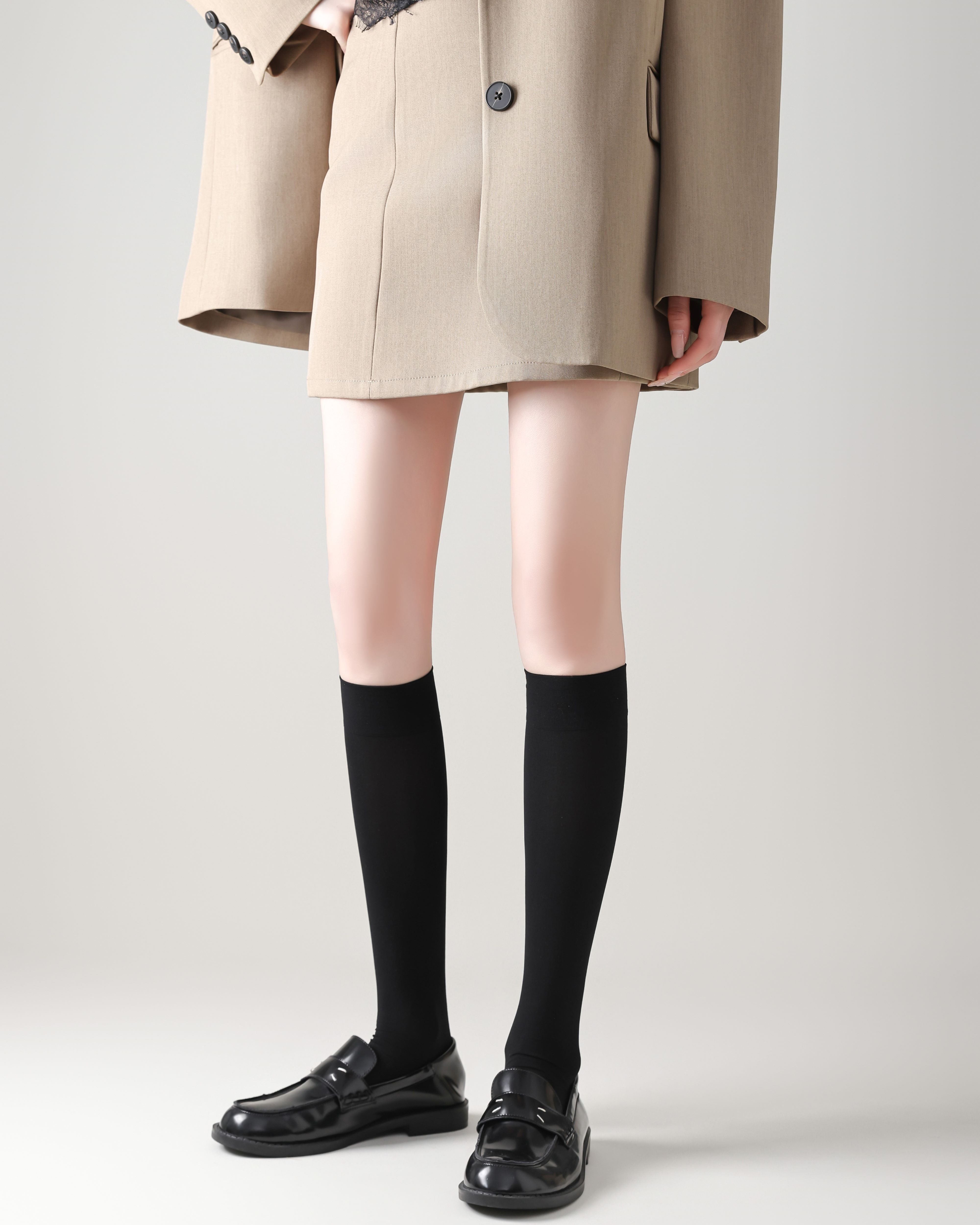 Women Knee High Socks Italian Craft Elastic Versatile Classic