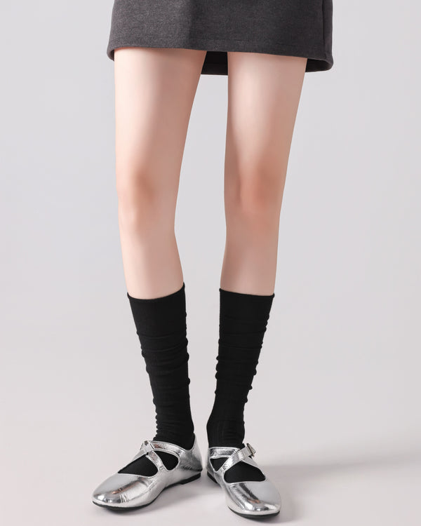 Women Solid Knee High Slouch Socks Soft Stretch Comfort Fit - SWEET NANA