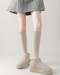 Women Knee High Socks Terry Loop Autumn Fashion Comfortable