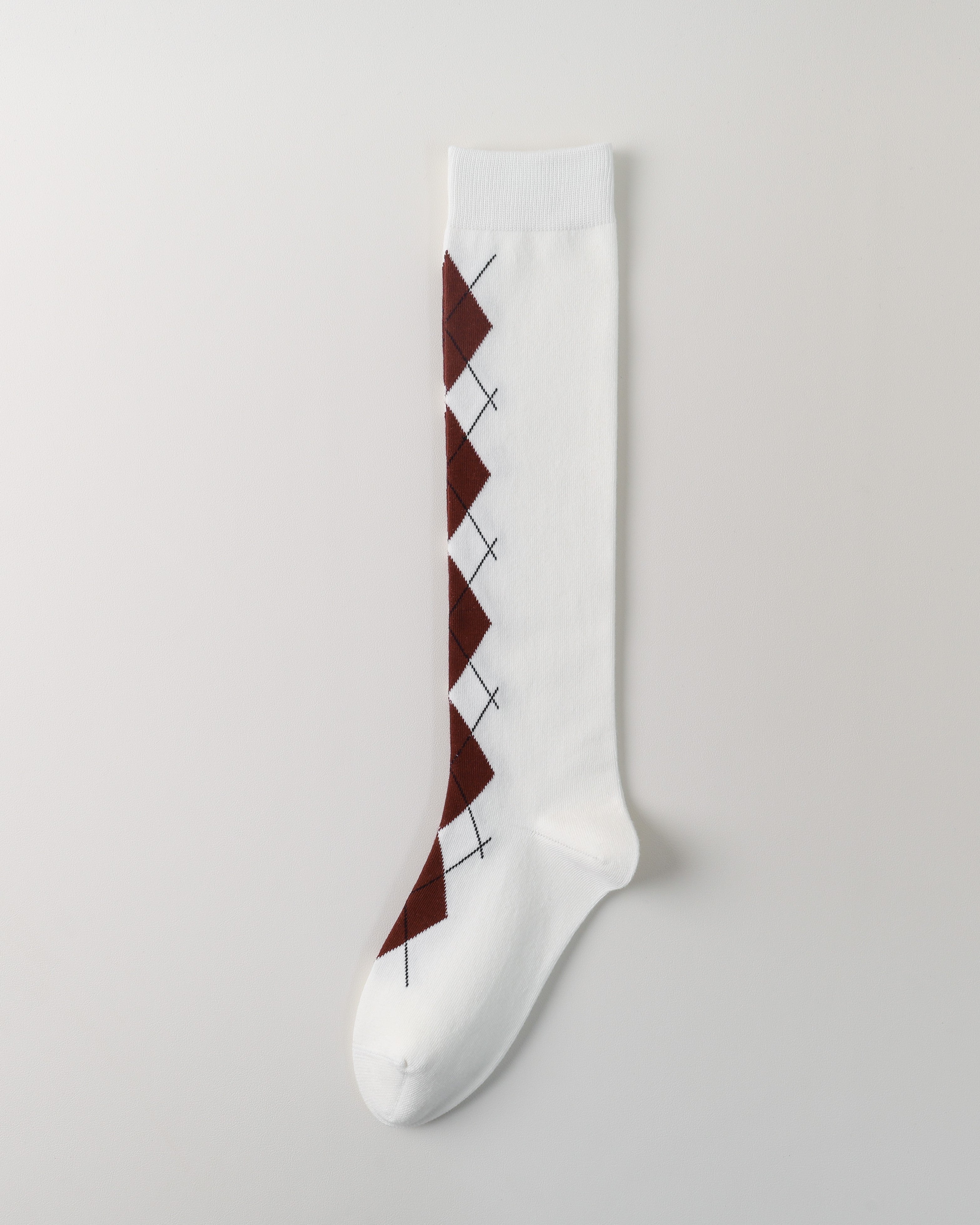 Women Argyle Knee High Socks Classic Soft Stretch Fit