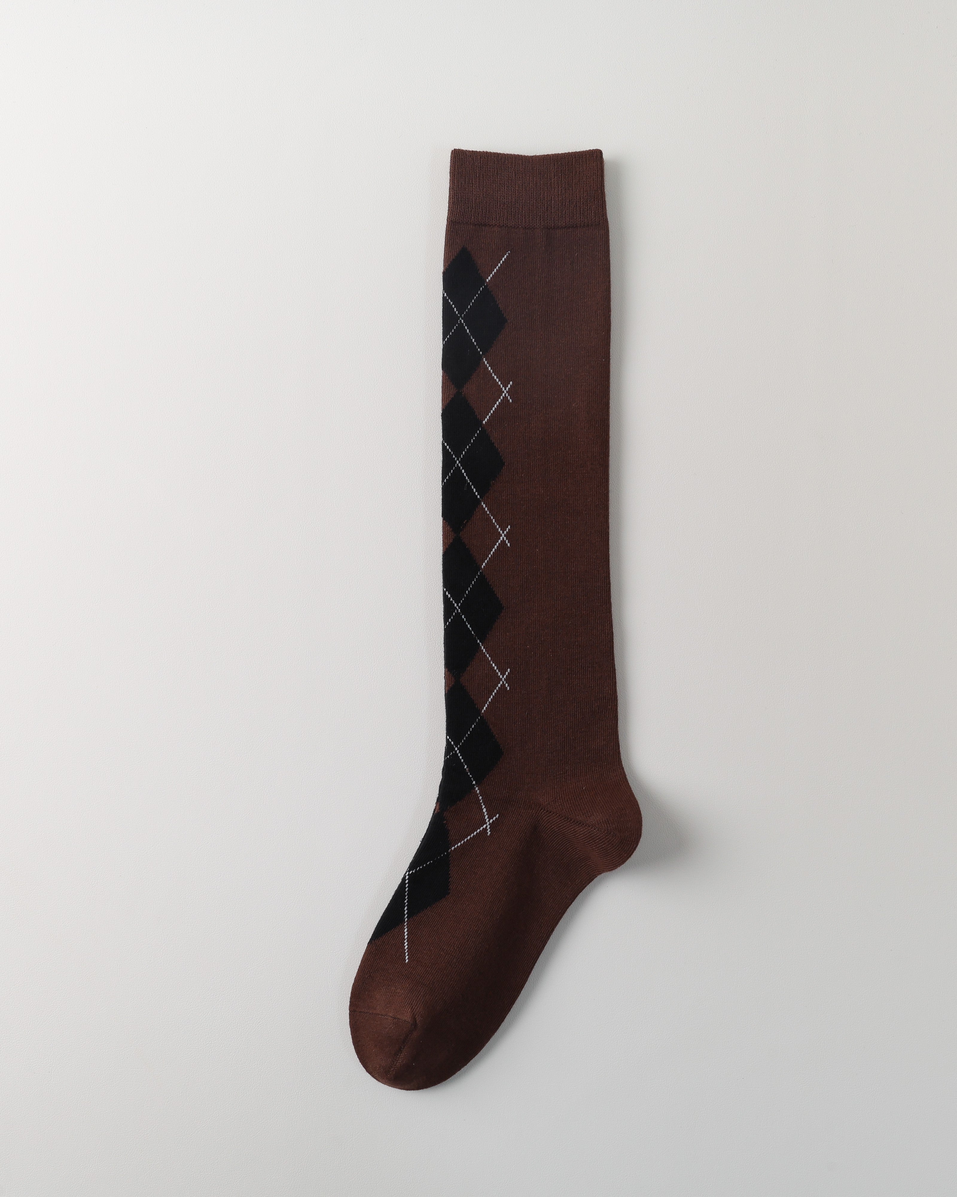 Women Argyle Knee High Socks Classic Soft Stretch Fit