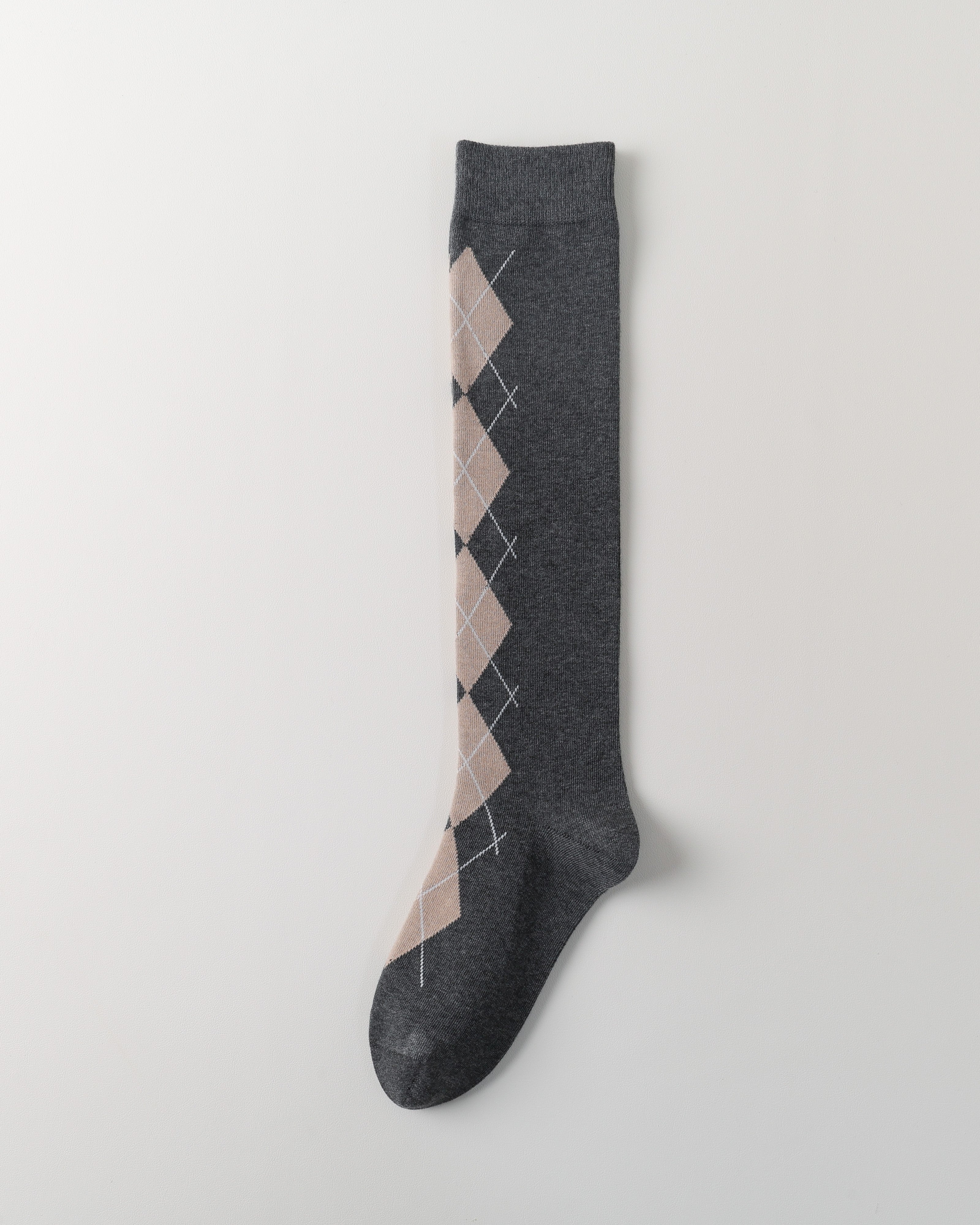 Women Argyle Knee High Socks Classic Soft Stretch Fit