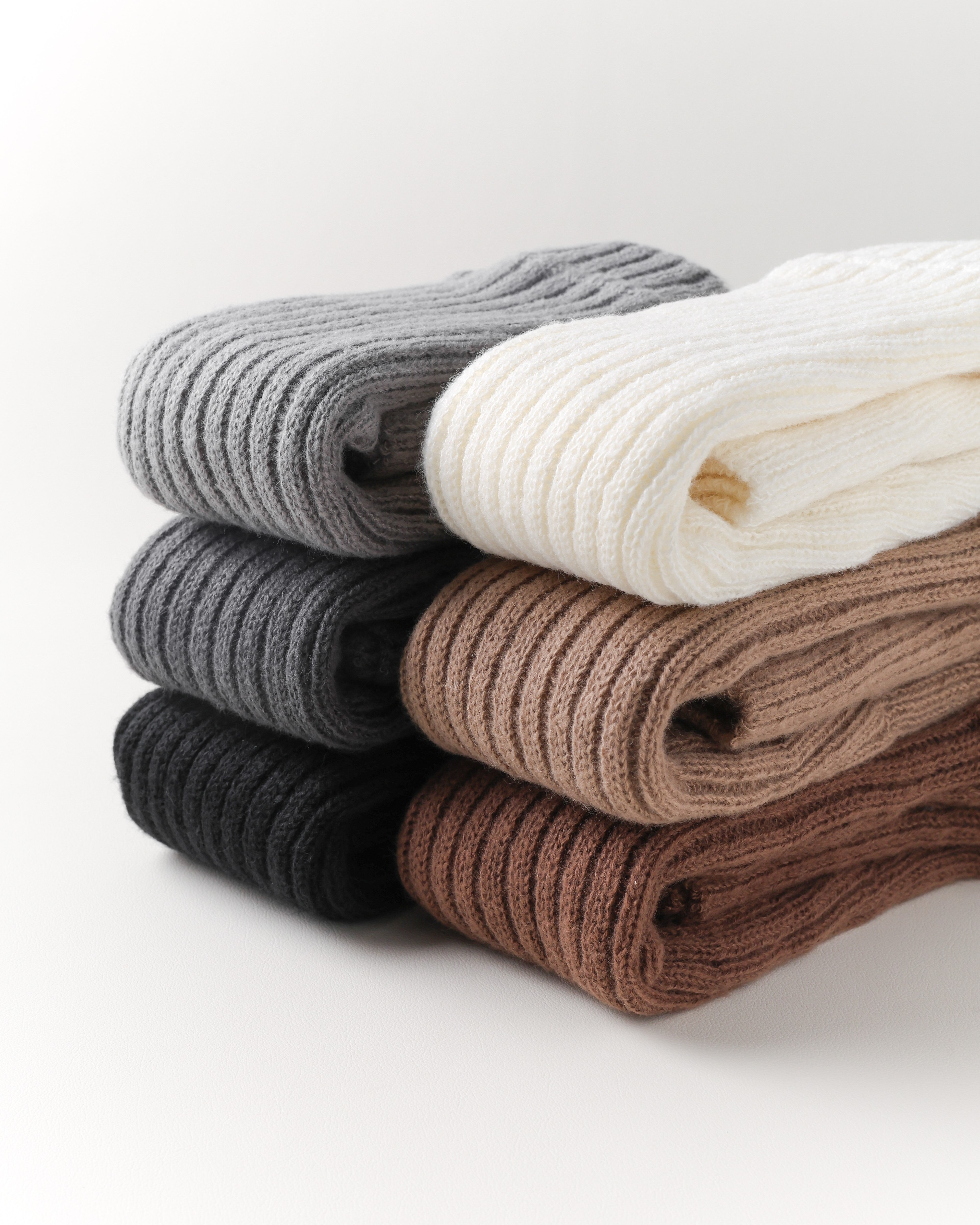 Women Footie Leg Warmers 3D Stripe Warm Comfortable