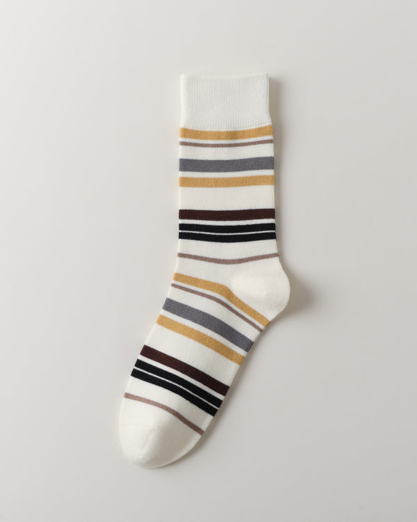 Women Vintage Striped Crew Socks Retro Colorful Design Soft - SWEET NANA