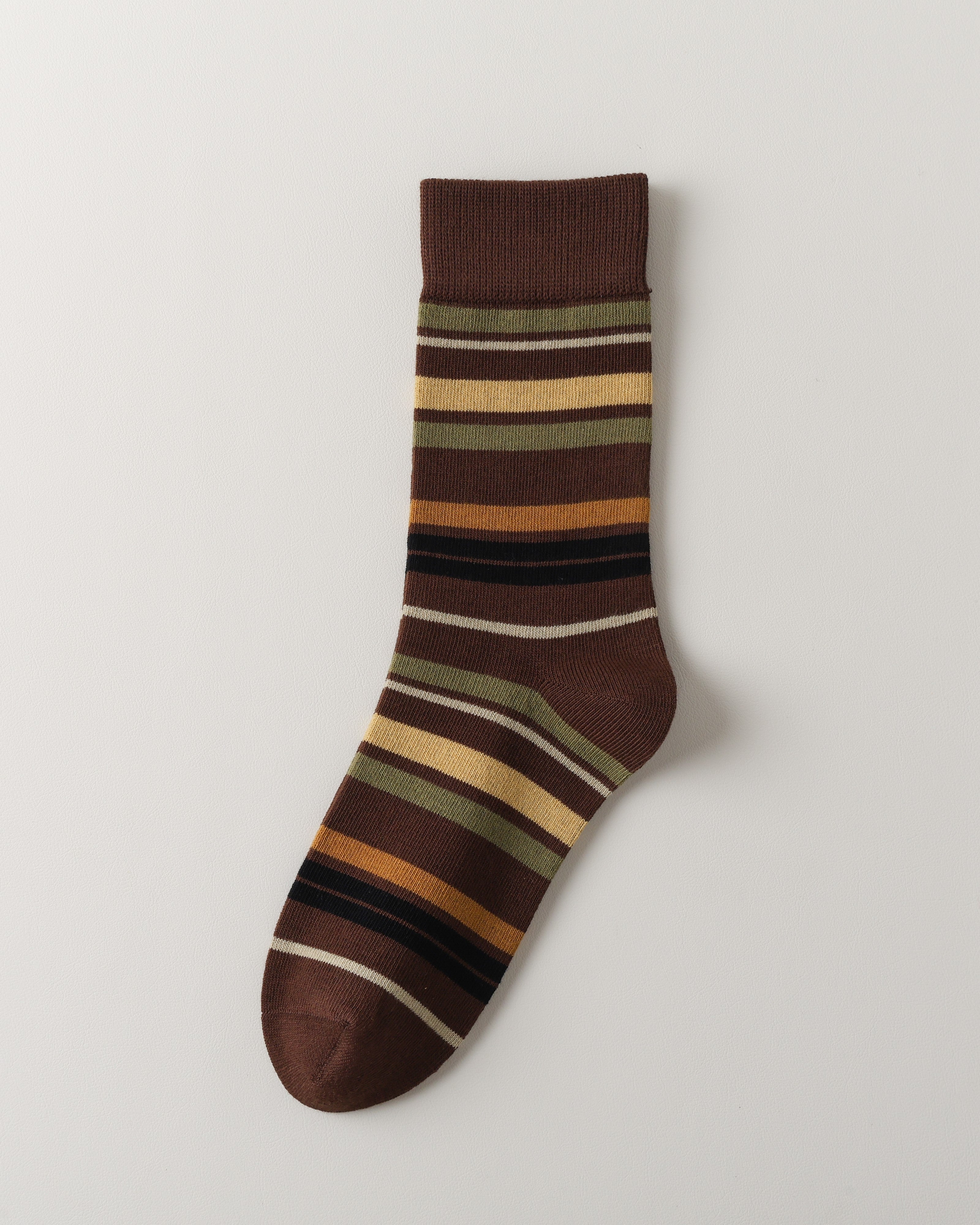 Women Vintage Striped Crew Socks Retro Colorful Design Soft - SWEET NANA