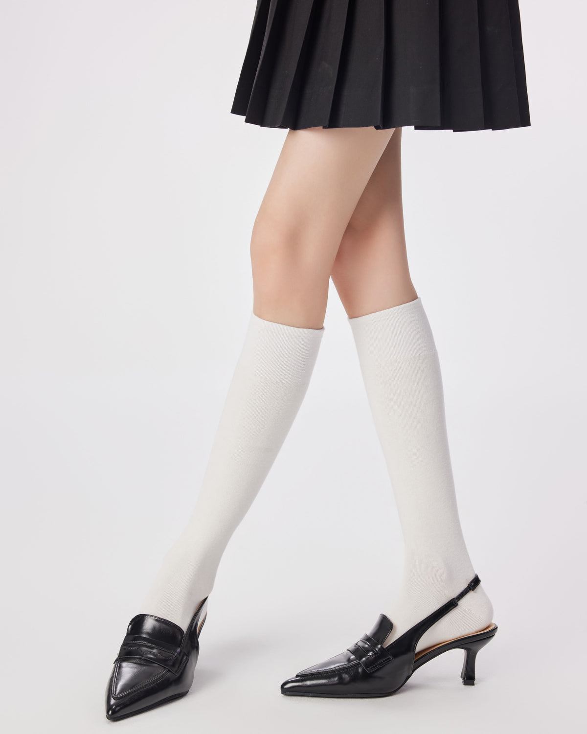 Women Knee High Socks Aerobic Cotton Slimming JK Style