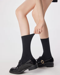 Women Crew Socks Cable Knit Warm Comfortable