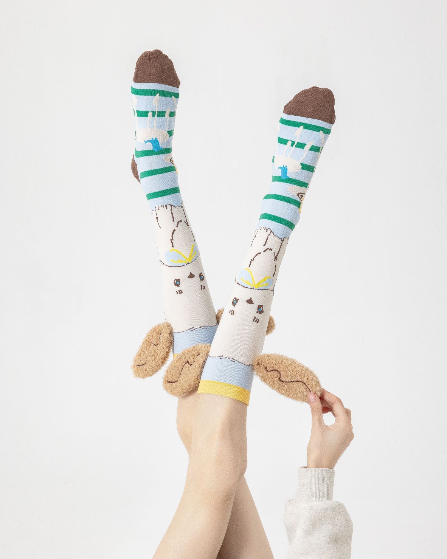 Party Exaggerated Puppy Knee High Socks 3D Fluffy Ears Cute Dog Fun Calf Socks