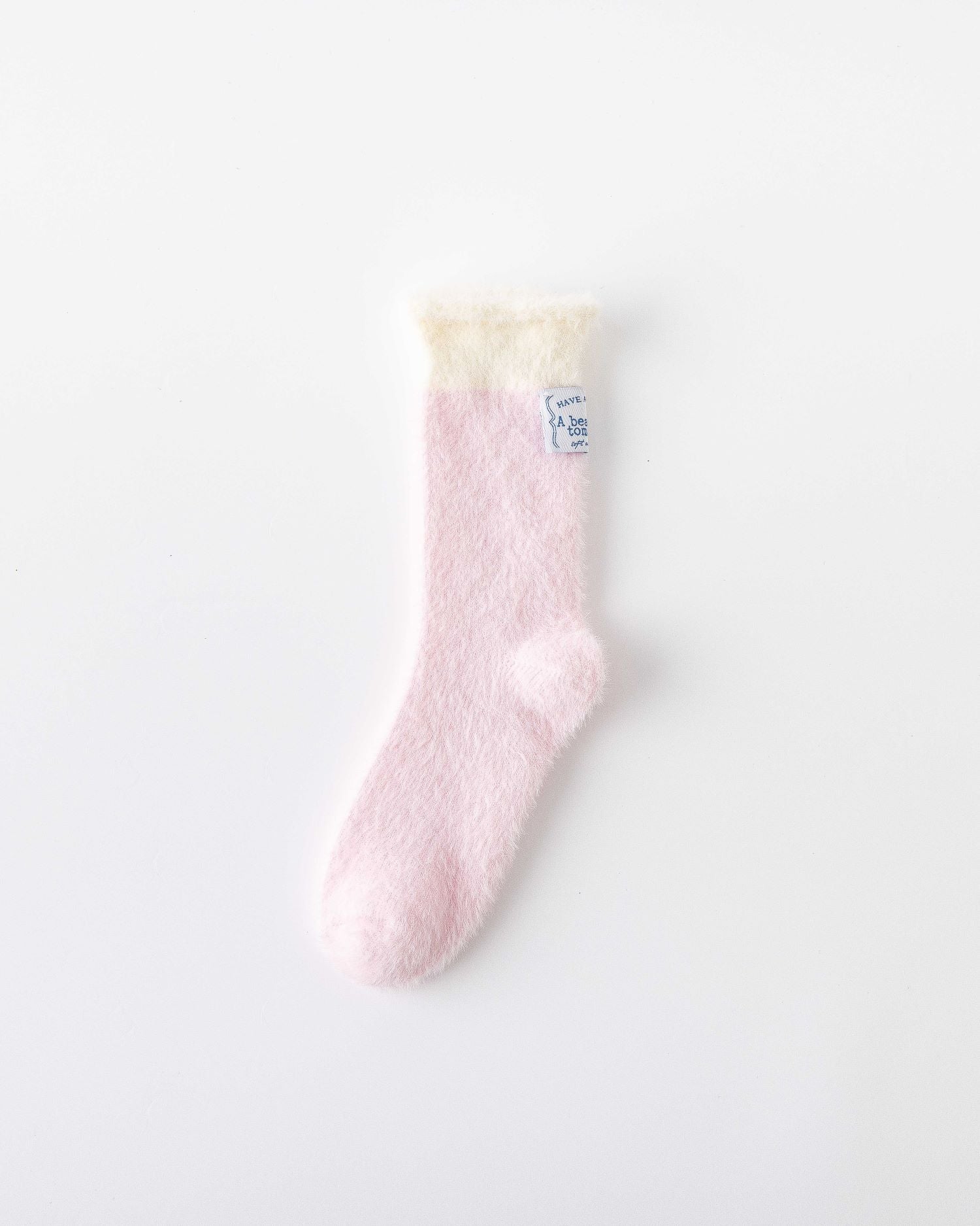 Women Crew Socks Ice Cream Fleece Series Warm Fluffy Cozy Indoor Wear