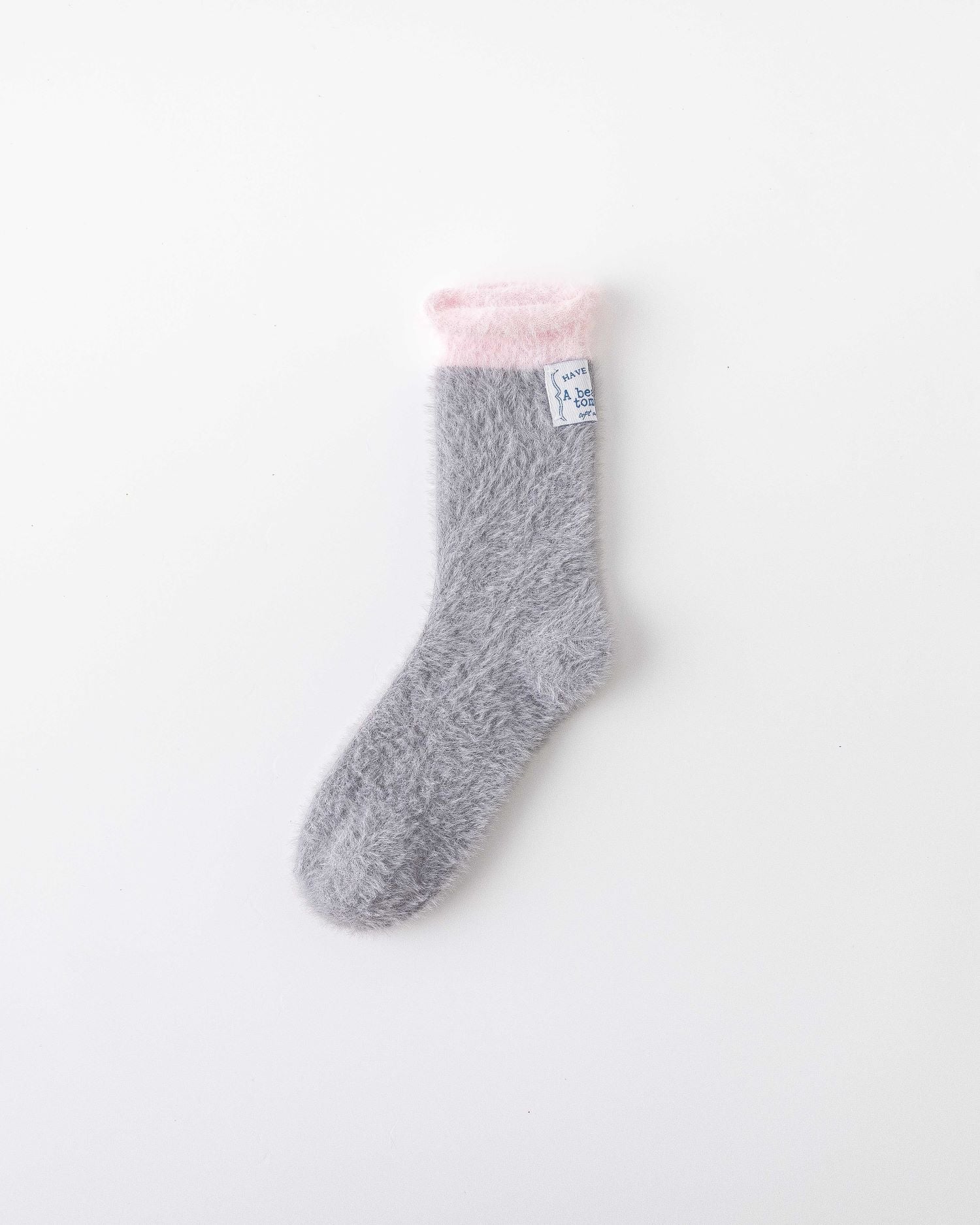 Women Crew Socks Ice Cream Fleece Series Warm Fluffy Cozy Indoor Wear