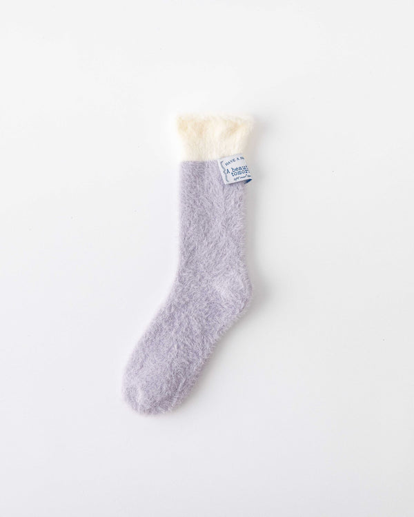 Women Crew Socks Ice Cream Fleece Series Warm Fluffy Cozy - SWEET NANA