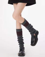 Women Leg Warmers Striped Pile Warm Comfortable Versatile