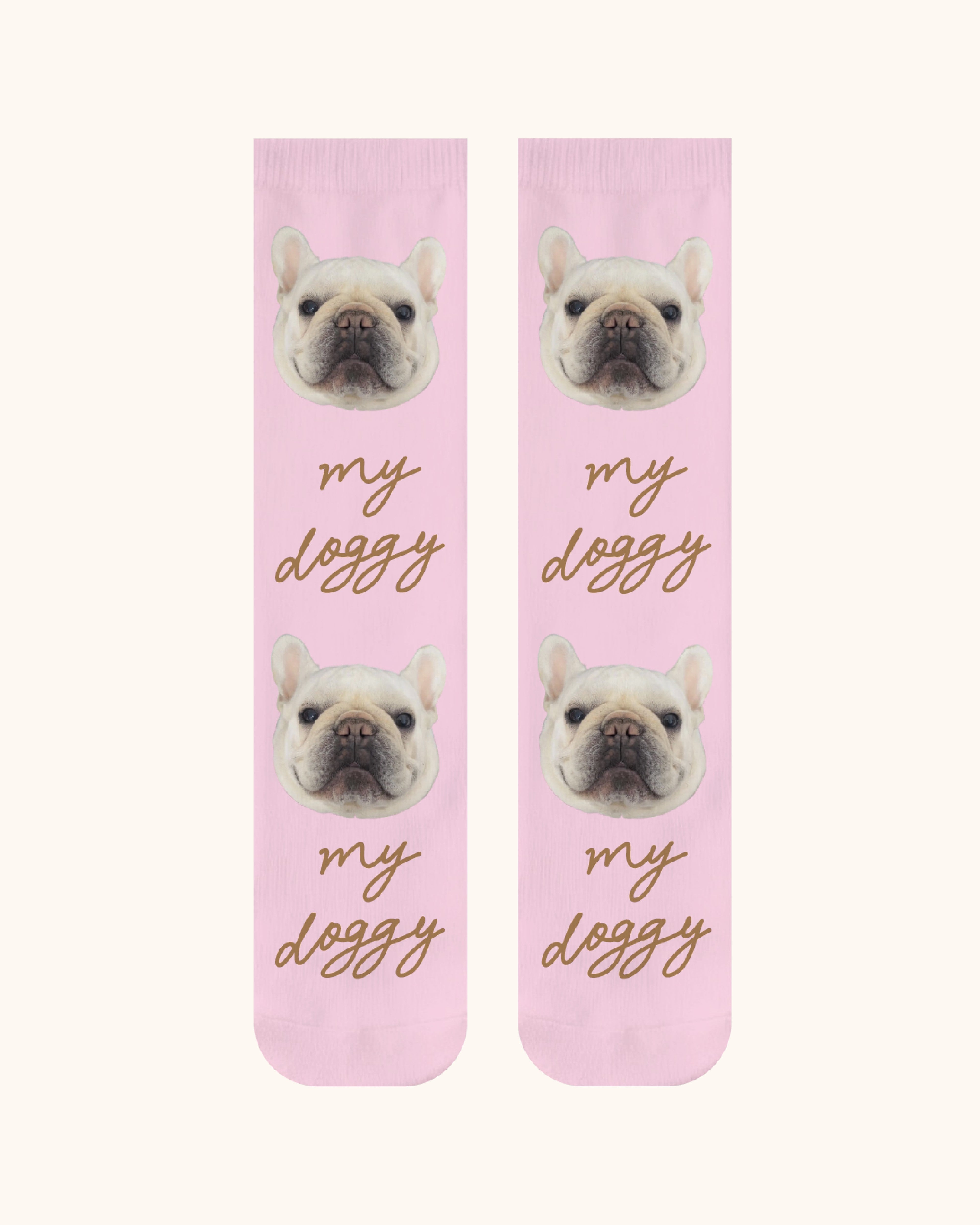 Custom Dog Face Crew Socks Personalized Pet Photo Socks Gift for Pet Lovers
